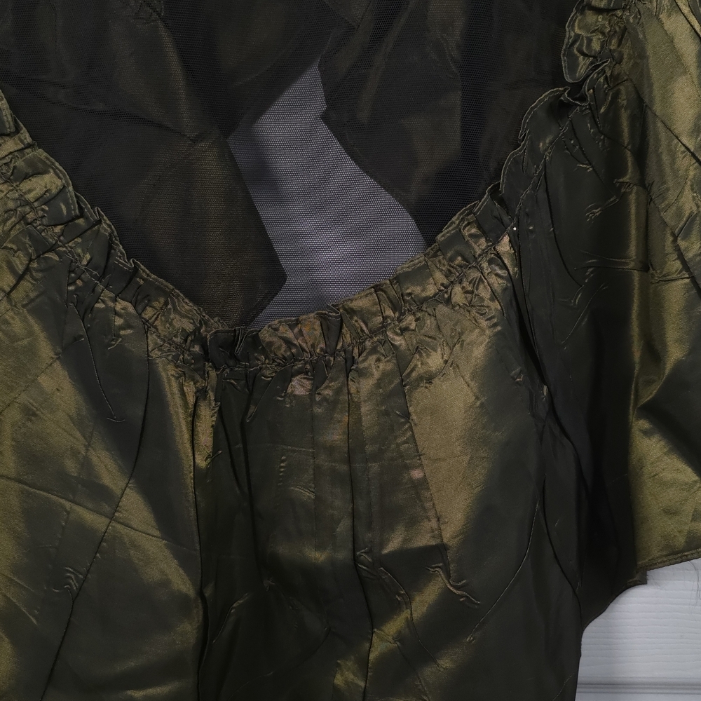 Marie Saint Pierre Avant Garde Couture Jacket Tunic - Gold/Green Taffeta S - Picture 10 of 11